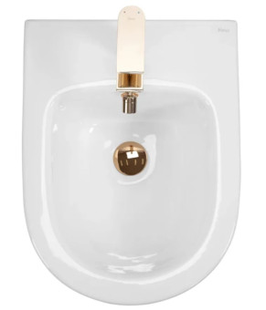 Біде Rea Carlo Mini white/gold (REA-C6990)