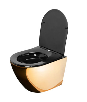 Унітаз Rea Carlo gold/black (REA-C8990)