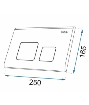 Кнопка змиву Rea chrome F (REA-E019A)