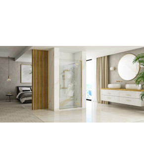 Душові двері Rea Hugo 100x200,5 brushed gold (REA-K8413)