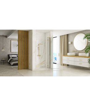 Душові двері Rea Hugo 100x200,5 brushed gold (REA-K8413)