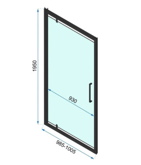 Душові двері Rea Rapid Swing 100x195 gold (REA-K5619)