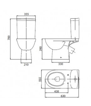 Компакт Kolo Freja Premium L79046000 із кришкою