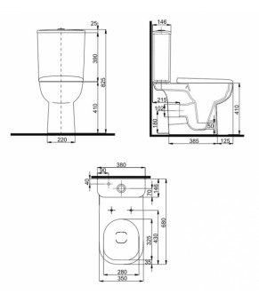 Унитаз компакт Kolo Traffic Rimfree L99021000