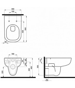 Унитаз Kolo Traffic Rimfree Reflex L93120900