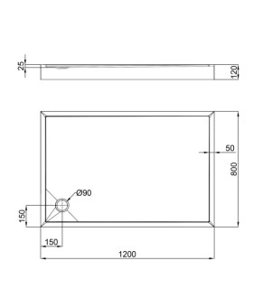 Душевой поддон Qtap Tern 3012812 120x80x12 см + сифон (TERN3012812)