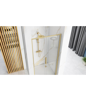 Душові двері Rea Rapid Slide 100x195 brushed gold (REA-K4707)