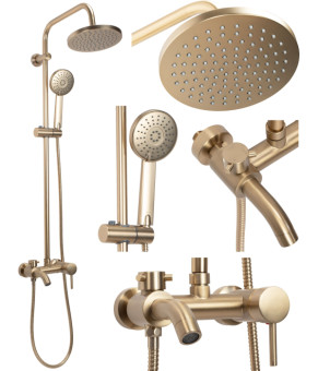 Душова система Rea Luis brushed gold (REA-P7051)