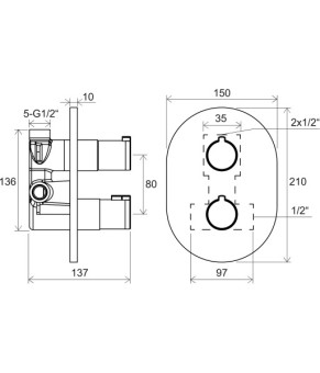 Змішувач Ravak CR 063.20BL.O2 X070432