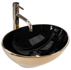 купити недорого Умивальник Rea Sofia black gold (REA-U4527)