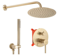 купити недорого Душова система Rea Lungo brushed gold (REA-P4160)