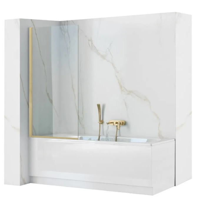 Шторка для ванни Rea Elegant 70x140 brushed gold (REA-W6600)