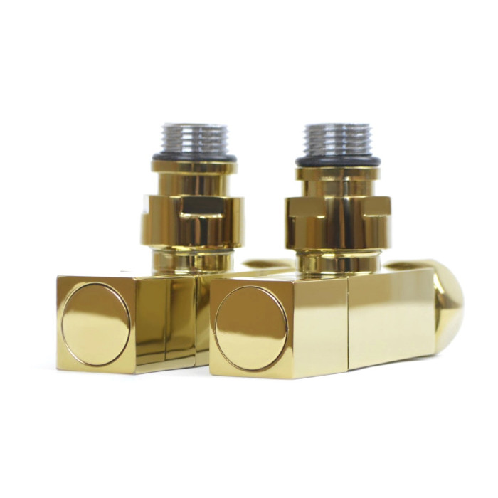 Кран кутовий для рушникосушки Navin Квадро 3/4"х1/2", золото 2шт 21-433550-0855