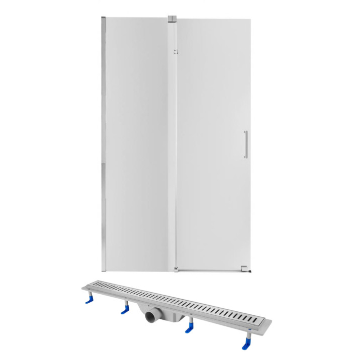 Готове рішення Qtap 15: Стіна Walk-In GLIDE, 120x190 + Лінійний трап 800 мм GLICRM2012C844856