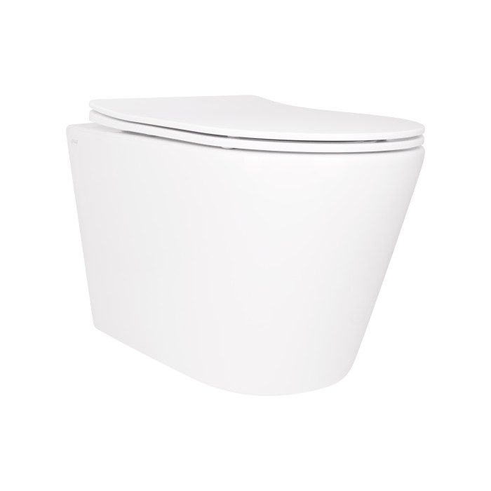 Унітаз підвісний Qtap Scorpio Ultra Quiet безободковий із сидінням Soft-close (QT14332380AW)