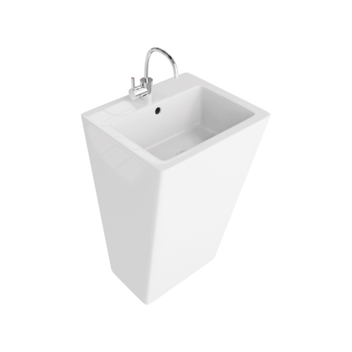 Умивальник Lavita Quadro 51x45x85 окремостоячий, білий (5908211476476)