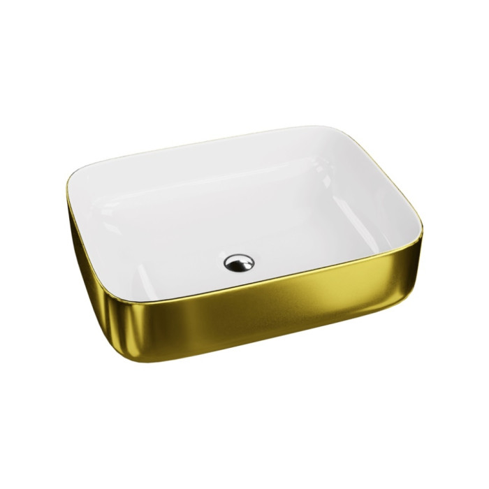 Умивальник Lavita Galera Gold/White 50,5x40 накладний (5900378322597)