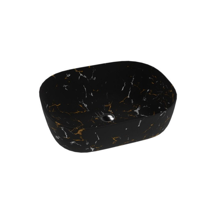 Умивальник Lavita Fuego 50x38,5 накладний, чорний (5900378326359)