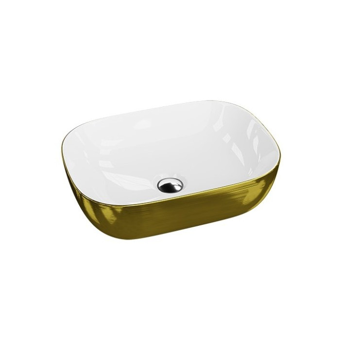 Умивальник Lavita Costa Brushed Gold 46x32,5 накладний (5900378325758)