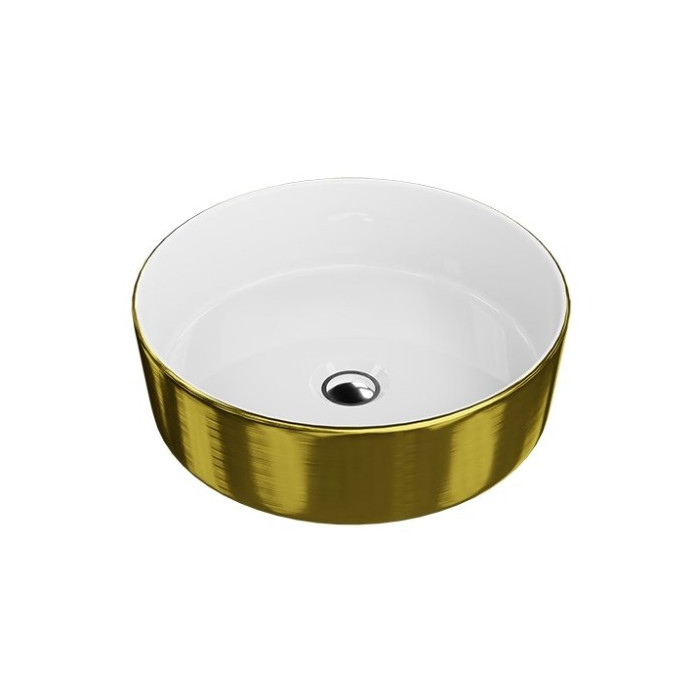 Умивальник Lavita Merida Brushed Gold 37x37 накладний (5900378325765)