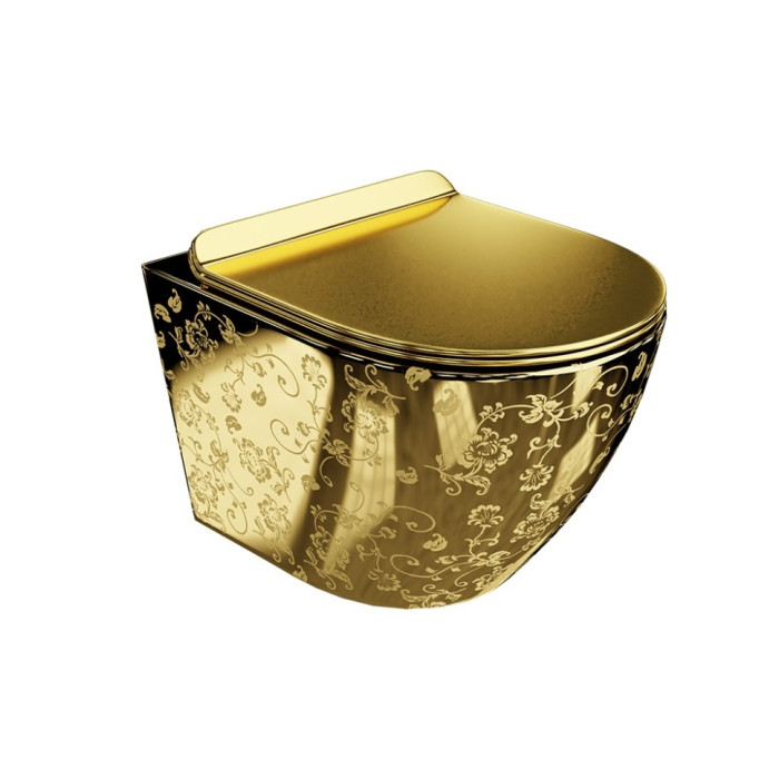 Унітаз Lavita Sofi slim golden eye підвісний, сидіння дюропласт, без обідка (5900378326526)