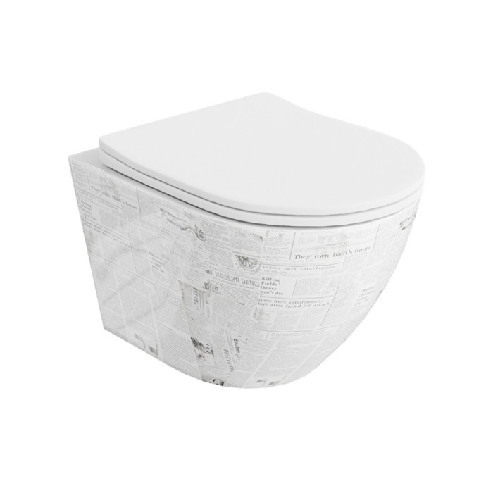 Унітаз Lavita Sofi slim paper підвісний, сидіння дюропласт, без обідка (5900378326489)