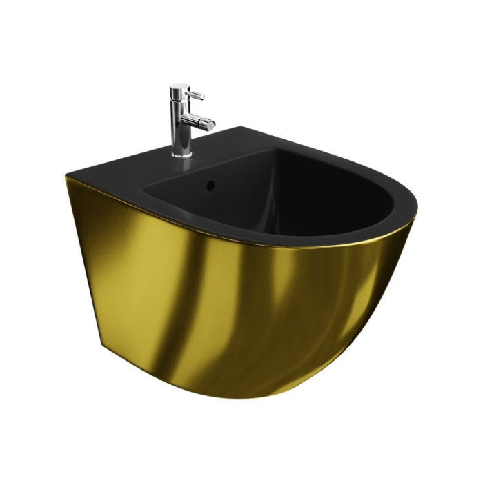 Біде Lavita Sofi Gold/Black 49x36,5 підвісне (5900378325093)