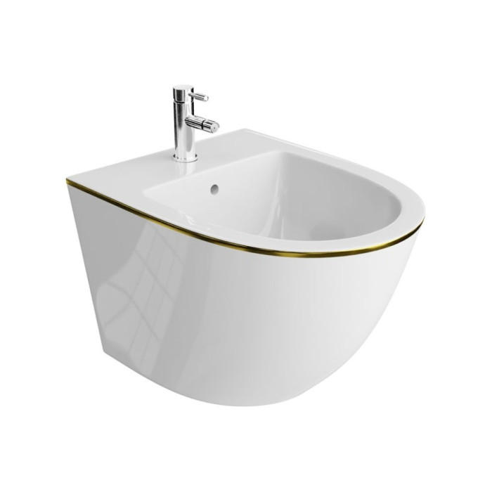 Біде Lavita Sofi With Gold Line 49x36,5 підвісне (5900378325109)