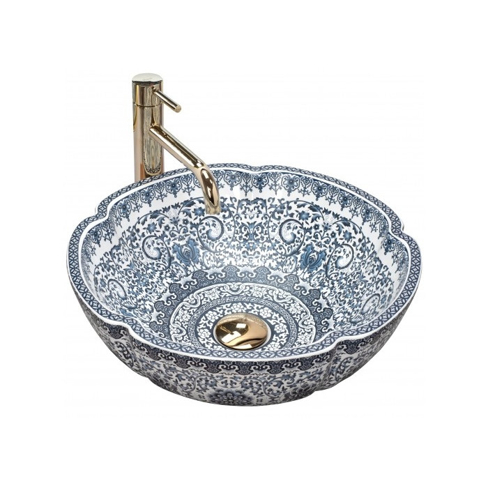 Умивальник Rea Vivien 42,5x42,5 blue (REA-U5666)