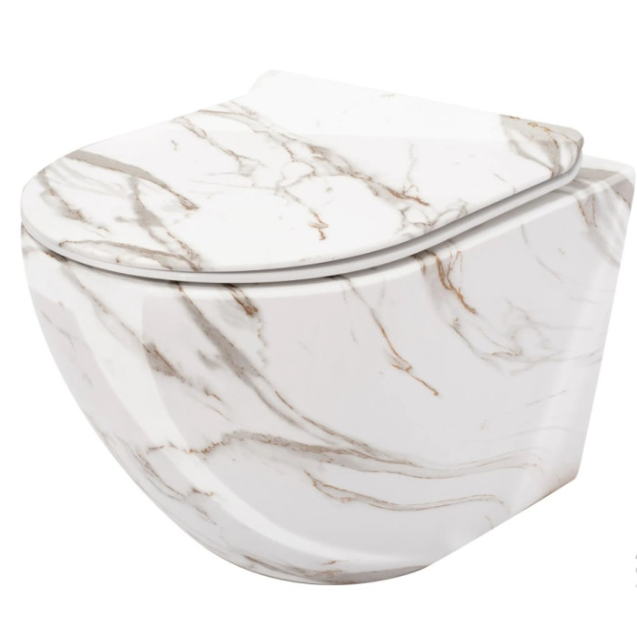 Унітаз Rea Carlos 49,5x37 подвесной, slim, lava shiny (REA-C0536)