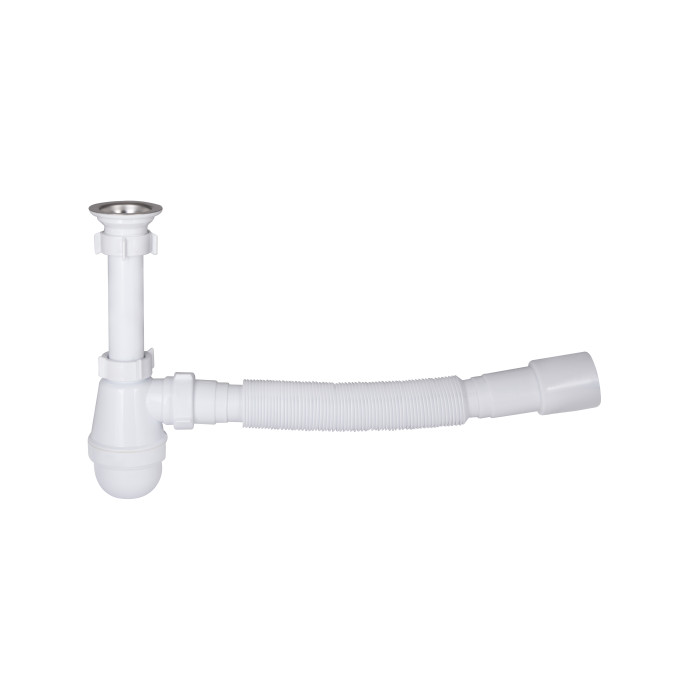 Сифон для раковини Lidz (WHI) LU06 колбовий (вихід 50 мм) SD00050513