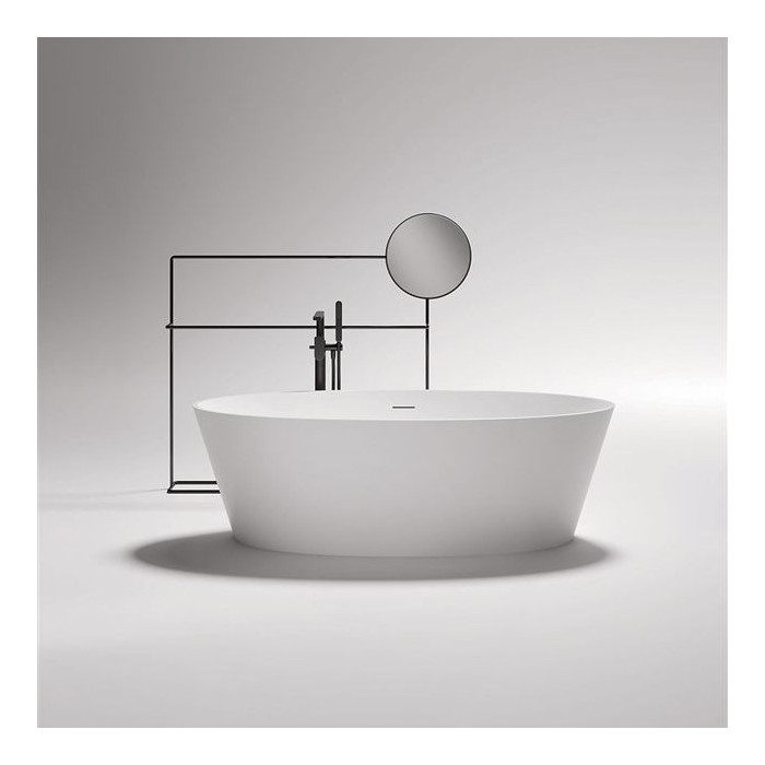 Ванна зі штучного каменю Treesse Alma 175x80x55h, біла матова (V015BO)