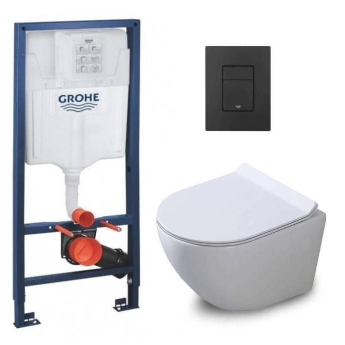 Інсталяція GROHE Rapid SL 38772001+ унітаз DUSEL LEVITA + сидіння + панель Grohe