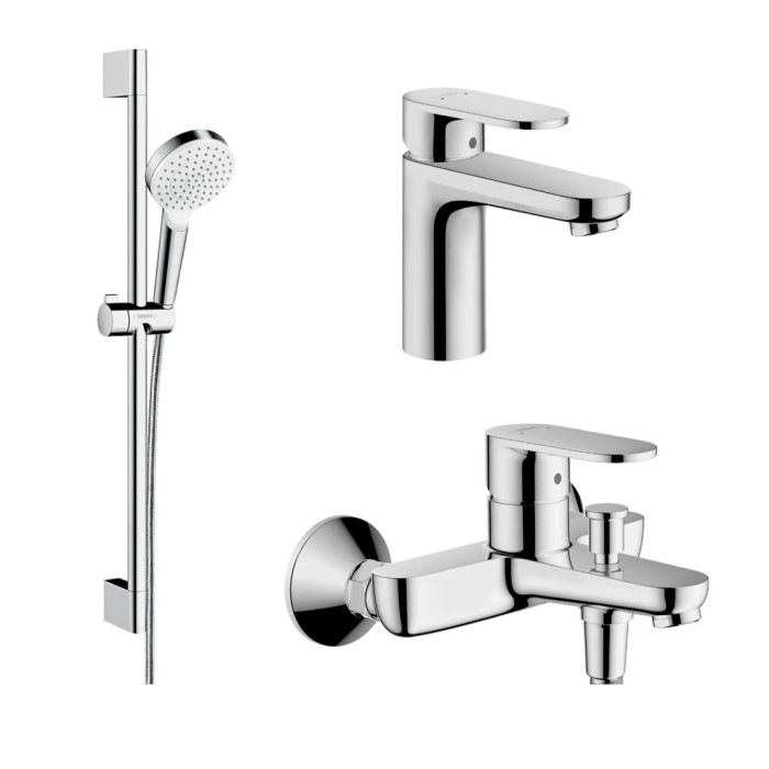 Набір змішувачів для ванни, раковина 70  HANSGROHE VERNIS BLEND  (71550000 + 71440000 + 26533400) 71550111