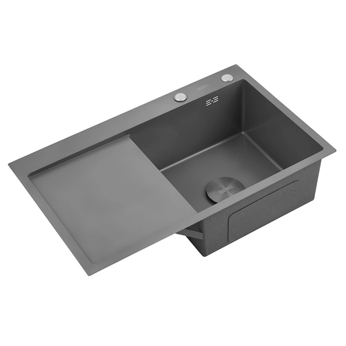 Мийка кухонна з нержавіючої сталі Dusel DS50678-1LNG 780*490*230 Left (Nano Grey)