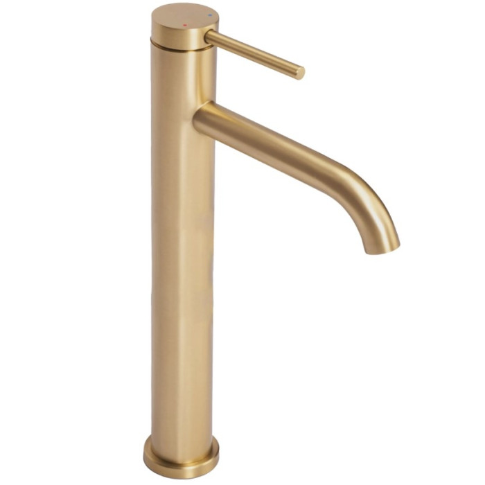 Змішувач для умивальника Rea Clif gold brushed високий (REA-B5329)