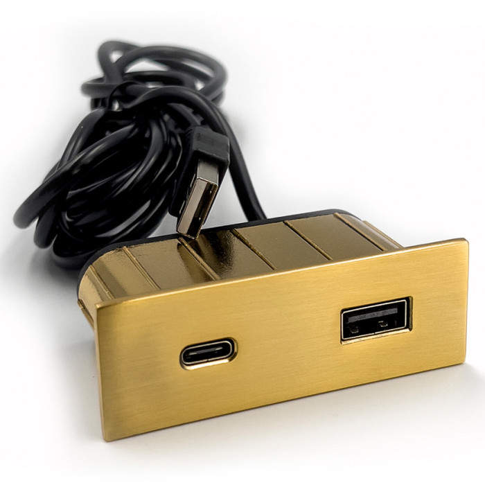 Вбудований USB-зарядний порт ASA Plastici VersaPick 060.29Z.00056 золото