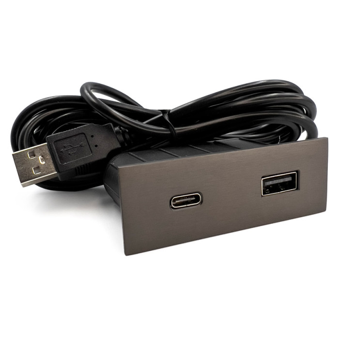 Меблева USB розетка ASA VersaPick type A+C титан (060.29Z.00054)