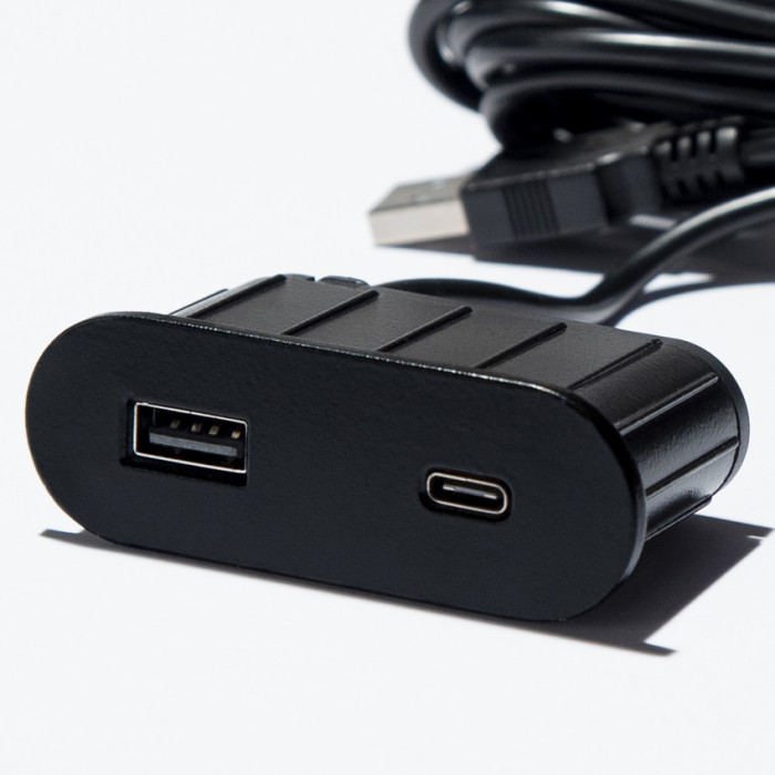 Вбудований USB-зарядний порт ASA Plastici VersaPick 060.29Z.00061 колір матовий чорний