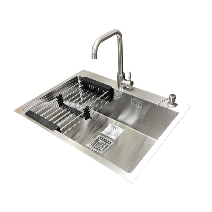 Комплект мийка + змішувач Romzha Arta Nova U-650 Max (B)
