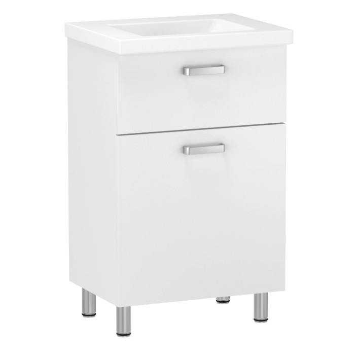 Тумба с умывальником RJ FLORA-B з умивальником Moduo 60см RJFU039-0160WHSET(RJFU039-0160WH+K116-011)