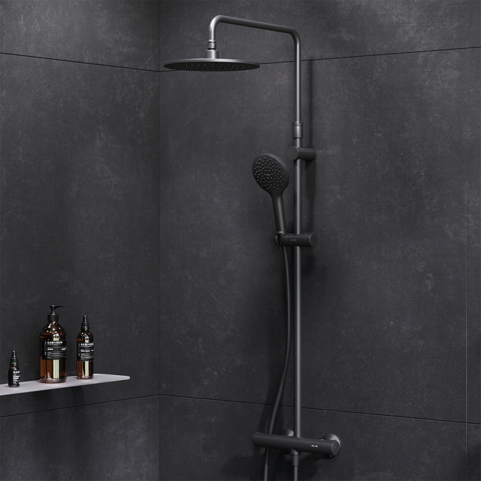 Душевая система ShowerSpot  с термостатом, черный AM.PM F0780422 Like