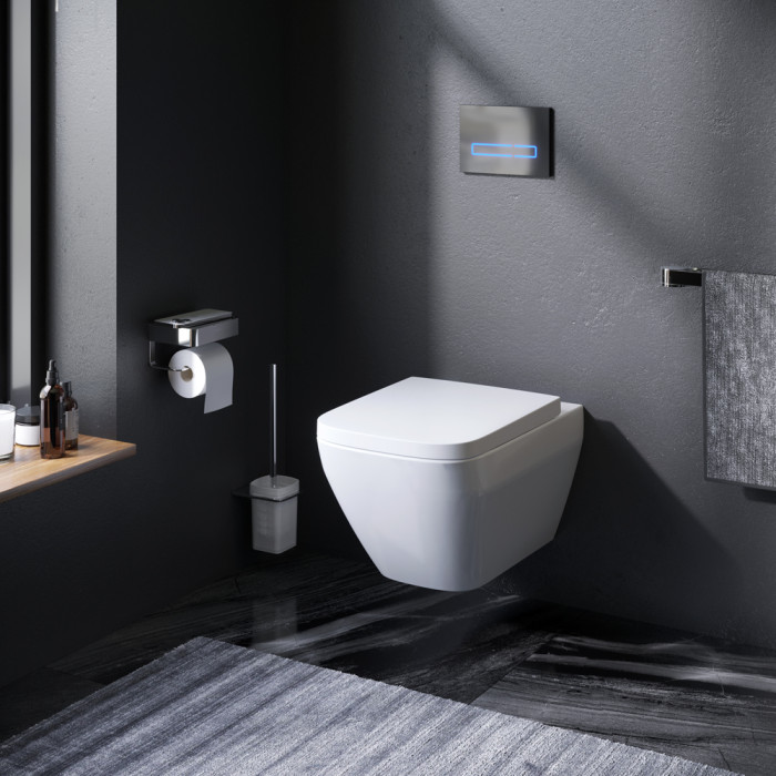 Подвесной унитаз FlashClean с сиденьем микролифт Square  AM.PM C701701SC Spirit 2.0