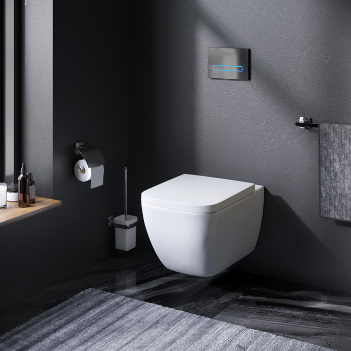 Подвесной унитаз FlashClean с сиденьем микролифт AM.PM C901701SC Gem