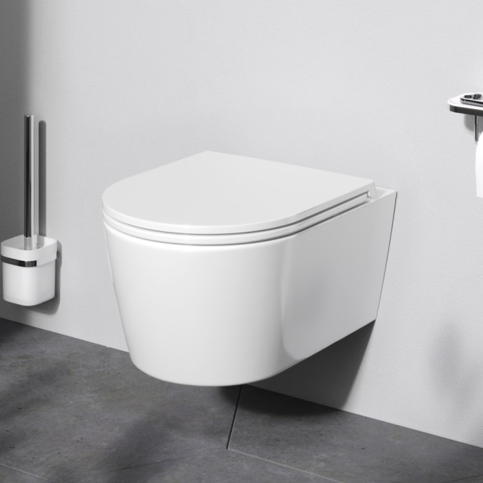 Подвесной унитаз 49 см FlashClean с сиденьем микролифт AM.PM C8F1700SC Func