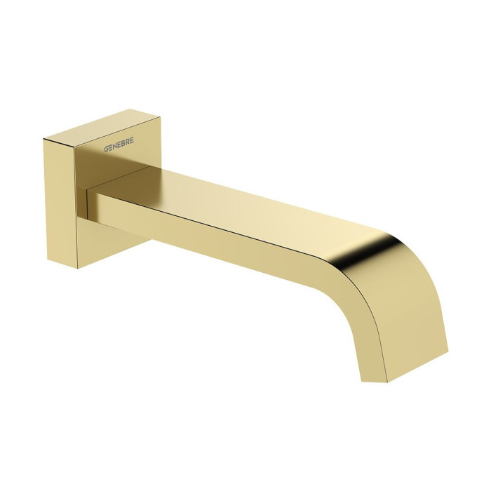 Настенный излив для ванны GENEBRE Brushed Gold матовое золото 167451