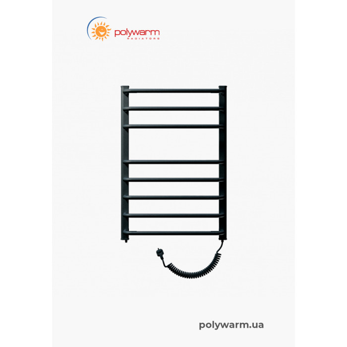 Електрична рушникосушка сухого типу Polywarm EU8/45 чорна