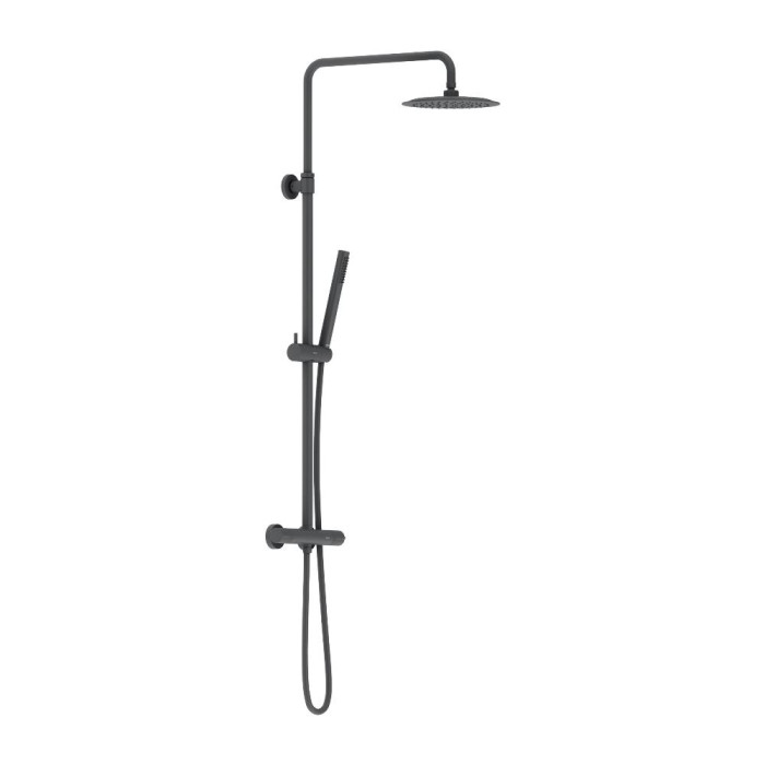 Душова система з душовим ТМС змішувачем, чорний Damixa 936800300 Scandinavian Pure