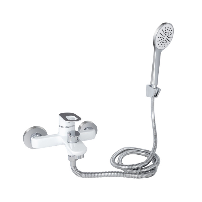 Смеситель для ванны Lidz Latwa 006 с душовым гарнитуром White (LDLAT006WHI45424)
