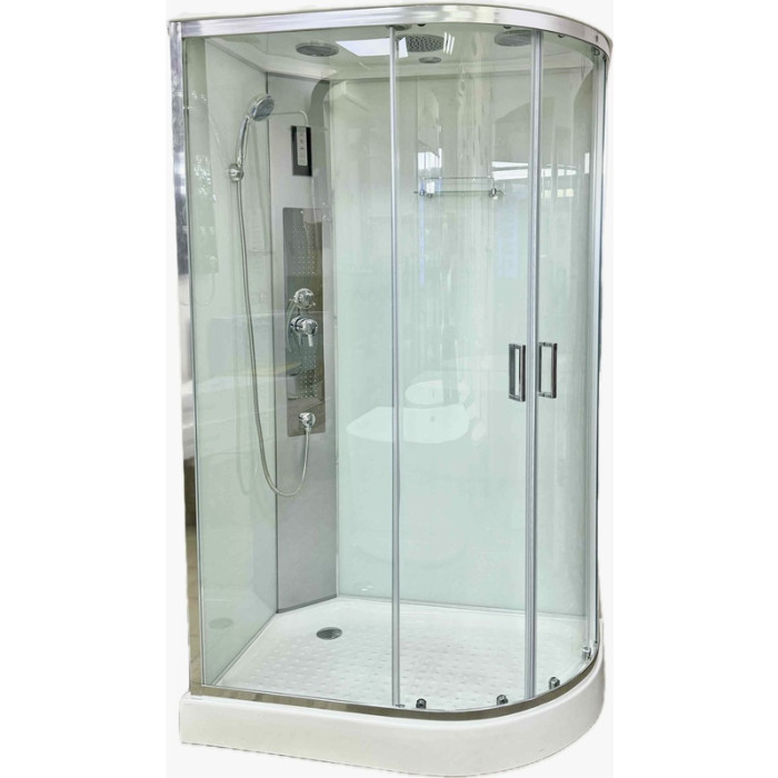 Душевой бокс Veronis BN-4-120 White Chrome L Ліва 120х80х215 см (VE-BN4120WHITELCHR)